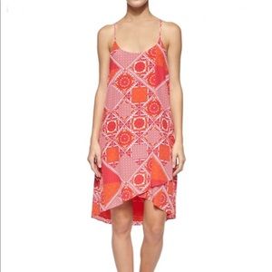 Joie Silk Racerback Ondria Patchwork Dress S